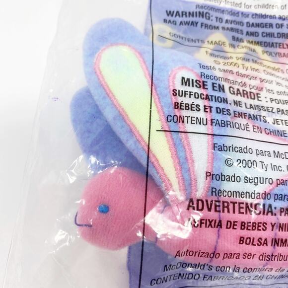 TY Vintage 2000 Butterfly Flitter Mcdonald's Happy Meal Toy New In Bag - Picture 3 of 6